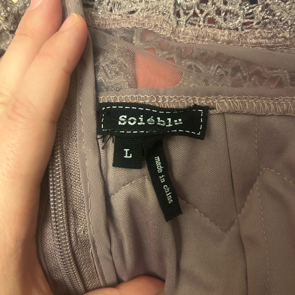 Soieblu Lace High Low Dress in Mauve - Picture 7 of 7